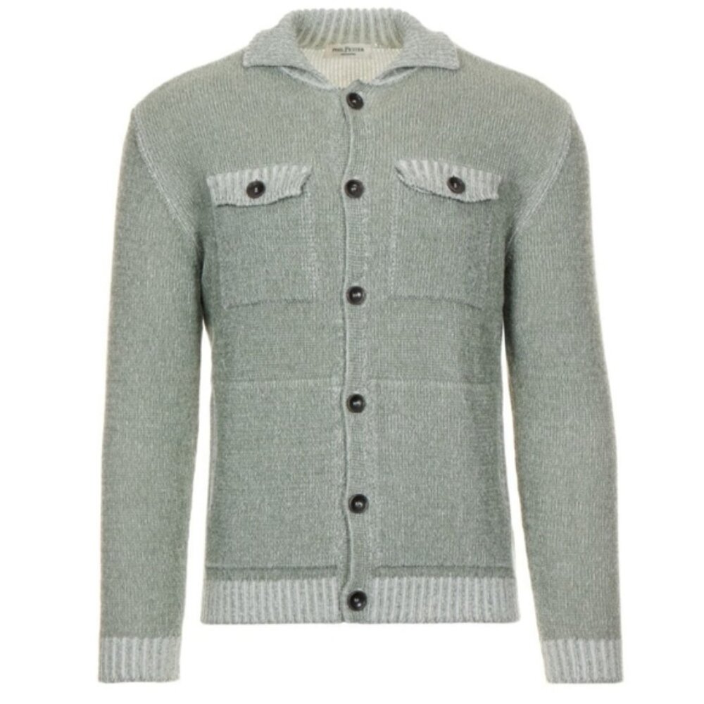 Phil Petter grey wool cardigan size M